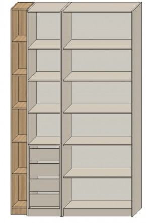 Спальня Серый камень 6 (серии «ГЕСТИЯ») в Ревде - revda.ok-mebel.com | фото 2