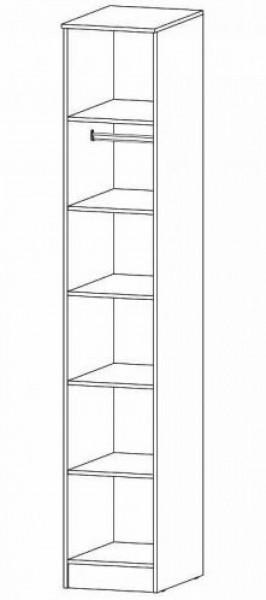 ГАММА Спальный гарнитур (модульный) дуб вотан в Ревде - revda.ok-mebel.com | фото 5