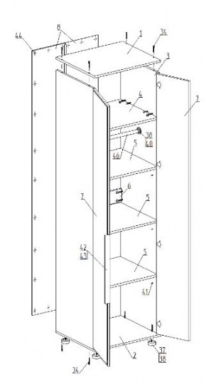 Спальный гарнитур "Лео" (модульный) в Ревде - revda.ok-mebel.com | фото 11