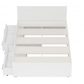 Стандарт Кровать с ящиками 1200, цвет белый, ШхГхВ 123,5х203,5х70 см., сп.м. 1200х2000 мм., без матраса, основание есть в Ревде - revda.ok-mebel.com | фото 7