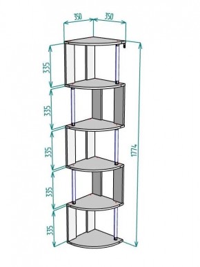 Стеллаж Maria S113-MA (Белый) в Ревде - revda.ok-mebel.com | фото 3