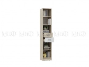 МАРТИНА Стеллаж с ящиками (Белый глянец/дуб сонома) в Ревде - revda.ok-mebel.com | фото 2