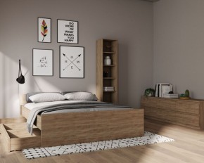 Стеллаж СИРИУС узкий, с пятью полками, цвет Дуб Сонома в Ревде - revda.ok-mebel.com | фото 3