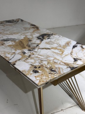Стол ACERRA NEW 160 GLOSS GRAND JADE SOLID CERAMIC/ каркас цвета шампань, ®DISAUR в Ревде - revda.ok-mebel.com | фото 5