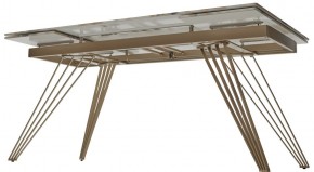 Стол ACERRA NEW 160 GLOSS GRAND JADE SOLID CERAMIC/ каркас цвета шампань, ®DISAUR в Ревде - revda.ok-mebel.com | фото 9