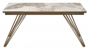 Стол ACERRA NEW 160 GLOSS LUXURY PANDORA SOLID CERAMIC/ каркас цвета шампань, ®DISAUR в Ревде - revda.ok-mebel.com | фото 11
