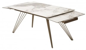 Стол ACERRA NEW 160 GLOSS LUXURY PANDORA SOLID CERAMIC/ каркас цвета шампань, ®DISAUR в Ревде - revda.ok-mebel.com | фото 6