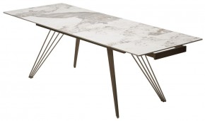Стол ACERRA NEW 160 GLOSS LUXURY PANDORA SOLID CERAMIC/ каркас цвета шампань, ®DISAUR в Ревде - revda.ok-mebel.com | фото 7