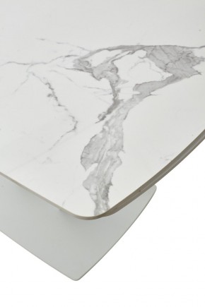 Стол ALATRI 120 GLOSS STATUARIO WHITE SOLID CERAMIC / WHITE, ®DISAUR в Ревде - revda.ok-mebel.com | фото 10