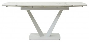 Стол ALATRI 120 GLOSS STATUARIO WHITE SOLID CERAMIC / WHITE, ®DISAUR в Ревде - revda.ok-mebel.com | фото 4
