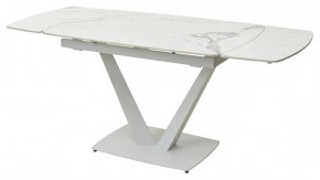 Стол ALATRI 120 GLOSS STATUARIO WHITE SOLID CERAMIC / WHITE, ®DISAUR в Ревде - revda.ok-mebel.com | фото 5