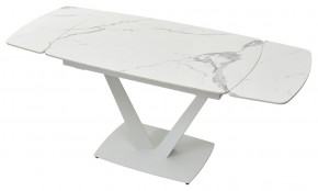 Стол ALATRI 120 GLOSS STATUARIO WHITE SOLID CERAMIC / WHITE, ®DISAUR в Ревде - revda.ok-mebel.com | фото 6