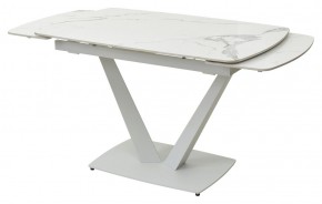 Стол ALATRI 120 GLOSS STATUARIO WHITE SOLID CERAMIC / WHITE, ®DISAUR в Ревде - revda.ok-mebel.com | фото 8