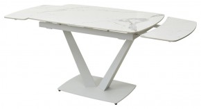 Стол ALATRI 120 GLOSS STATUARIO WHITE SOLID CERAMIC / WHITE, ®DISAUR в Ревде - revda.ok-mebel.com | фото 9