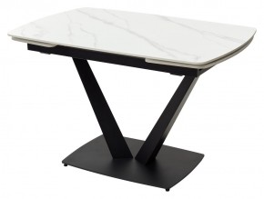 Стол ALATRI 120 MATT WHITE MARBLE SOLID CERAMIC / BLACK, ®DISAUR в Ревде - revda.ok-mebel.com | фото 2