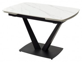 Стол ALATRI 120 MATT WHITE MARBLE SOLID CERAMIC / BLACK, ®DISAUR в Ревде - revda.ok-mebel.com | фото 7