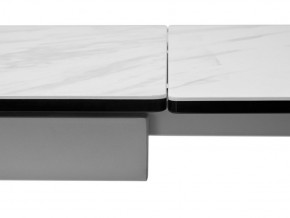 Стол BELLUNO 160 MARBLES KL-99 Белый мрамор матовый, итальянская керамика/ белый каркас, ®DISAUR в Ревде - revda.ok-mebel.com | фото 9