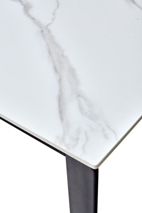 Стол CORNER 120 MATT WHITE MARBLE SOLID CERAMIC / BLACK, ®DISAUR в Ревде - revda.ok-mebel.com | фото 3
