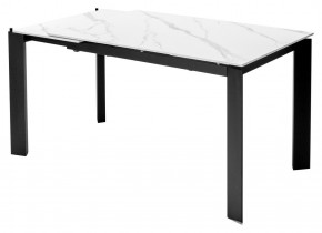 Стол CORNER 120 MATT WHITE MARBLE SOLID CERAMIC / BLACK, ®DISAUR в Ревде - revda.ok-mebel.com | фото 4