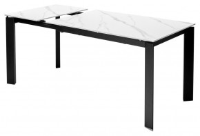 Стол CORNER 120 MATT WHITE MARBLE SOLID CERAMIC / BLACK, ®DISAUR в Ревде - revda.ok-mebel.com | фото 5