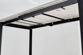 Стол CORNER 120 MATT WHITE MARBLE SOLID CERAMIC / BLACK, ®DISAUR в Ревде - revda.ok-mebel.com | фото 9