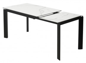 Стол CORNER 120 MATTE STATUARIO Белый мрамор матовый керамика, стекло/ черный каркас, ®DISAUR в Ревде - revda.ok-mebel.com | фото 4
