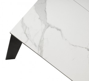 Стол CORNER 120 MATTE STATUARIO Белый мрамор матовый керамика, стекло/ черный каркас, ®DISAUR в Ревде - revda.ok-mebel.com | фото 8