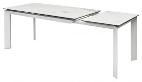 Стол CREMONA 140 MATTE STATUARIO Белый мрамор матовый, керамика/ белый каркас, ®DISAUR в Ревде - revda.ok-mebel.com | фото 6