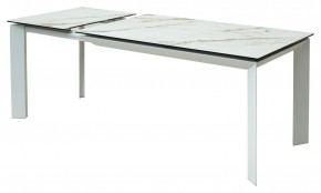 Стол CREMONA 160 KL-188 Контрастный мрамор / белый каркас, ®DISAUR в Ревде - revda.ok-mebel.com | фото 6