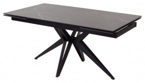 Стол FORIO 160 MATT BLACK MARBLE SOLID CERAMIC / BLACK, ®DISAUR в Ревде - revda.ok-mebel.com | фото