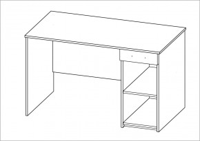 Стол КАСТОР письменный с одной тумбой и одним ящиком, цвет Дуб Сонома в Ревде - revda.ok-mebel.com | фото 3
