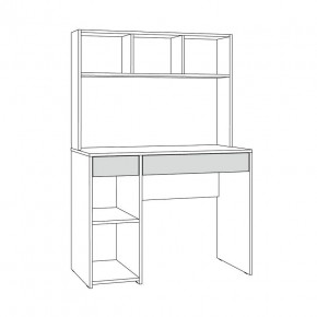 Стол компьютерный 12.77 F Комфорт (Белый РЕ шагрень) в Ревде - revda.ok-mebel.com | фото 4