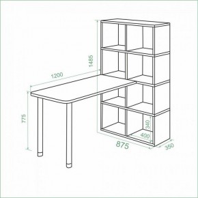 Стол компьютерный Bartolo в Ревде - revda.ok-mebel.com | фото 2