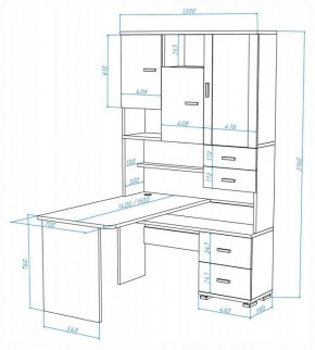 Стол компьютерный Домино СР-620-160 в Ревде - revda.ok-mebel.com | фото 2