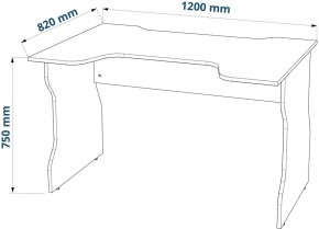 Стол компьютерный ВАРДИГ K1 120x82, антрацит/серебристый в Ревде - revda.ok-mebel.com | фото 3