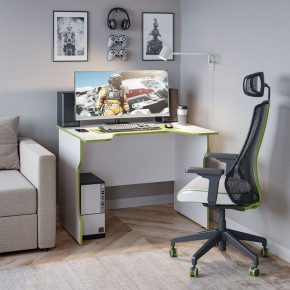 Стол компьютерный ВАРДИГ K2 100x82, белый/лайм в Ревде - revda.ok-mebel.com | фото 4