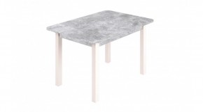 Стол ЛДСП (опоры белые) цемент светлый в Ревде - revda.ok-mebel.com | фото