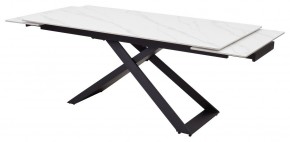 Стол LIVORNO 180 MATT WHITE MARBLE SOLID CERAMIC / BLACK, ®DISAUR в Ревде - revda.ok-mebel.com | фото 5