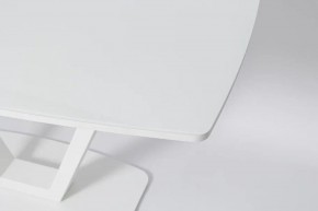 Стол Лотус раздвижной со стеклом (белый) в Ревде - revda.ok-mebel.com | фото 3