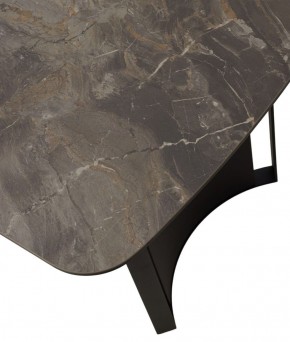 Стол RASMUS 160 KL-80 Серый мрамор, итальянская керамика / черный каркас, ®DISAUR в Ревде - revda.ok-mebel.com | фото 9