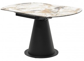 Стол TERAMO 135 GLOSS GRAND JADE SOLID CERAMIC, керамика, поворотн.механизм / Черный каркас, ®DISAUR в Ревде - revda.ok-mebel.com | фото 10