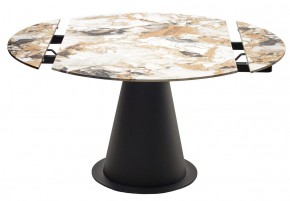 Стол TERAMO 135 GLOSS GRAND JADE SOLID CERAMIC, керамика, поворотн.механизм / Черный каркас, ®DISAUR в Ревде - revda.ok-mebel.com | фото 14
