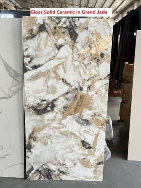 Стол TERAMO 135 GLOSS GRAND JADE SOLID CERAMIC, керамика, поворотн.механизм / Черный каркас, ®DISAUR в Ревде - revda.ok-mebel.com | фото 7