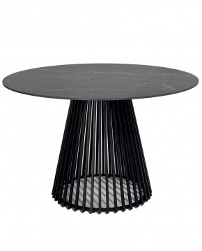 Стол TERNI 120 MATT BLACK MARBLE SOLID CERAMIC Черный мрамор матовый, керамика /Черн.каркас, ®DISAUR в Ревде - revda.ok-mebel.com | фото 3