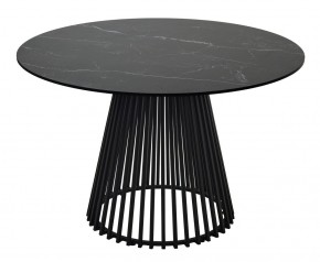 Стол TERNI 120 MATT BLACK MARBLE SOLID CERAMIC Черный мрамор матовый, керамика /Черн.каркас, ®DISAUR в Ревде - revda.ok-mebel.com | фото 8