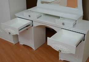 Стол туалетный Ольга-10 + зеркало навесное Ольга-10 (МДФ) в Ревде - revda.ok-mebel.com | фото 2