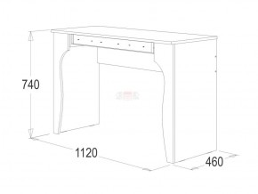 Стол туалетный + Зеркало навесное Ольга-12 (ЛДСП) в Ревде - revda.ok-mebel.com | фото 4