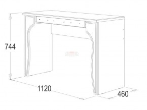 Стол туалетный + Зеркало навесное Ольга-12 (МДФ) в Ревде - revda.ok-mebel.com | фото 5