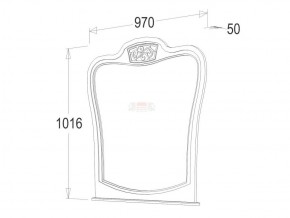 Стол туалетный + Зеркало навесное Ольга-12 (МДФ) в Ревде - revda.ok-mebel.com | фото 6