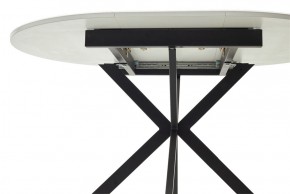 Стол ВЕГА D110 раскладной Белый, стекло/ черный каркас М-City в Ревде - revda.ok-mebel.com | фото 9
